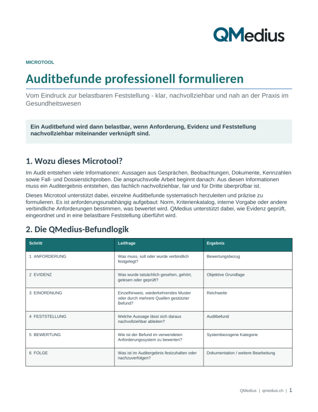 Auditbefunde professionell formulieren